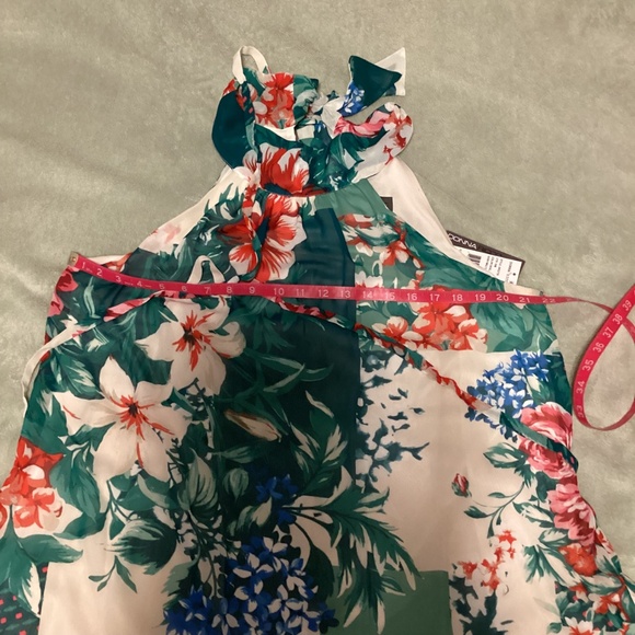 Donna Ricco maxi dress, tropical design, size 14, NWT - Picture 6 of 12